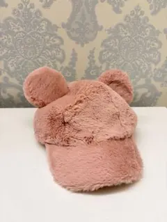 【お値下げ】ミッキーマウス　ファンキャップ　ピンク　もこもこ　ディズニー