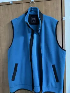 CHAPS フリース ジップアップ ベスト 青のサムネイル
