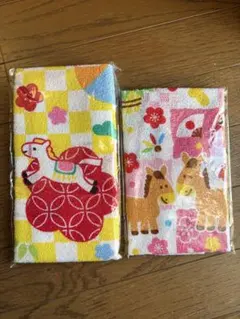 2026年干支　うま年　フェイスタオル、ハンドタオルセット