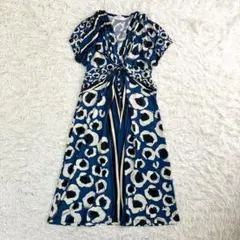 【美品】FIFILLES Paris カシュクールワンピース 総柄 フランス製のサムネイル