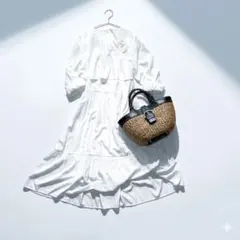 F【Shelly island】ティアードとろみ系ワンピ 美品 ゆったり 完売