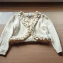 組曲 フリルカーディガン S クリーム