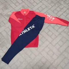 ATHLETA ジャージセット 赤・ネイビー 160