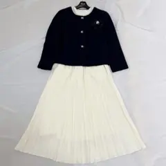 極美品 anySIS ママスーツ 豪華3点セット ノーカラー ビジュー Lサイズ