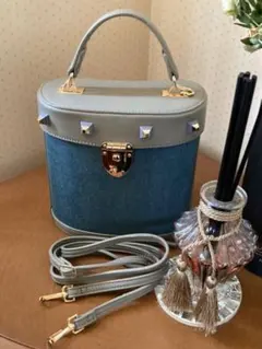 デニム異素材ショルダーバック