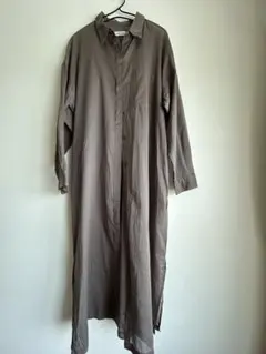 LEPSIM ブラウン 長袖シャツワンピース