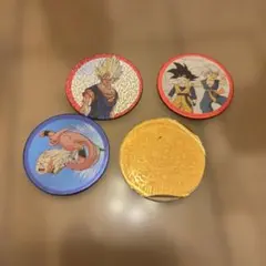 ドラゴンボールZ 丸型メンコ 4장 세트