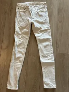 SHIPS STYLISH STANDARD ホワイト デニムパンツ S