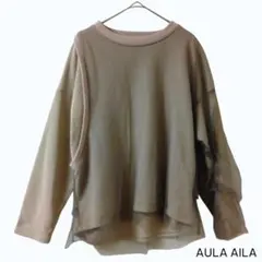 AULA AILA チュールレイヤード アシメ 長袖トップスのサムネイル