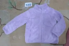 ユニクロ ファーリーフリース 120 紫③