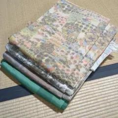 4174 紬着物まとめ売り4着！リメイク•お稽古用など☆