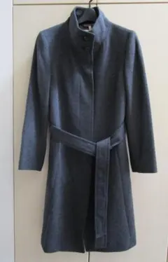 まこちゃん様専用【美品】自由区　ウール・アンゴラ混　ロングコート　ベルト付き