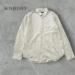 【サムディフ 】SOMEDIFF ベージュ 長袖シャツ　コットン