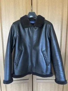 URBAN RESEARCH 豚革ボアブルゾン ブラックのサムネイル