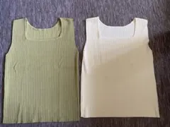ニットノースリーブトップス 2色セット