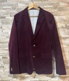 COMME CA COMMUNEコーデュロイ テーラードジャケット バーガンディ