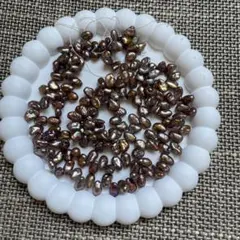 在庫処分❣️天然淡水パール　バロック　異形　ネックレス　ハンドメイドパーツ