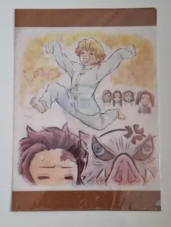 鬼滅の刃　クリアファイル　柱合会議　蝶屋敷　善逸　炭治郎　伊之助