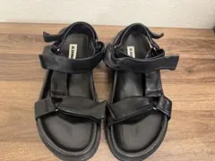 JIL SANDER 26-26.5cmレザーストラップ サンダル 41 JIL SANDERジルサンダーレザーフラットサンダル黒26センチ