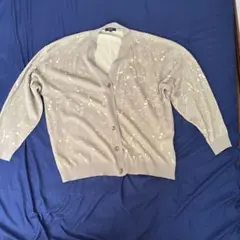 BEAMS HEAVY スプラッタープリント カーディガン Lのサムネイル