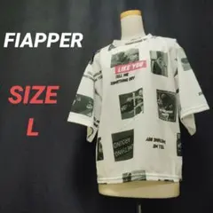 FIAPPER　ロゴTシャツ　ビッグシルエット　レディース　五分袖