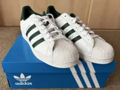 adidas SUPERSTAR ホワイト グリーン スニーカーのサムネイル