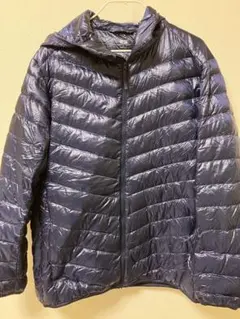 UNIQLOフード付きウルトラライトダウンエクストラワームジャケットネイビーXL