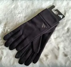 adidas レディース 手袋 グローブ 21〜22cm ブラック ロゴ刺繍