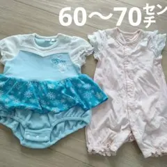 アナと雪の女王　エルサ　ロンパース　ディズニー　西松屋　60 70
