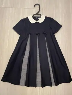 白金よつば　ネイビー ワンピース 100 110