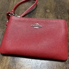 COACH レッド コインケース