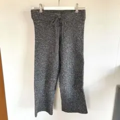 Relume ミックスグレー ウール混 ニット パンツ 7分丈