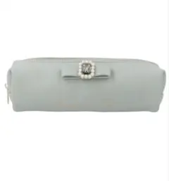 Maison de FLEURパールビジュー合皮リボンペンポーチ　 グリーン