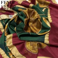 yuuuriii FENDI ズッカ柄 シルクスカーフ 正規品 FENDI フェンディ 黄色 イエロー ラッピー ズッカ柄 シルク スカーフ