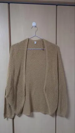 ユニクロ 3Dメッシュカーディガン ベージュ