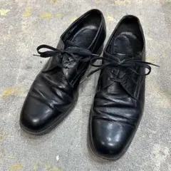 70S Florsheim プレーントゥ ダービーシューズ ブラックのサムネイル