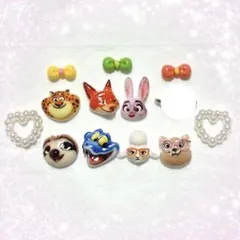 136 ネイルパーツ ズートピア デコパーツ セット