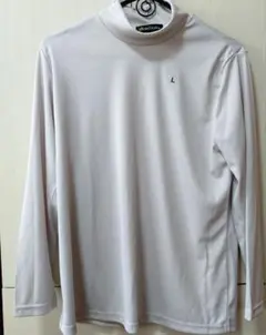 ハイネック長袖Tシャツ Lサイズ ライトグレー