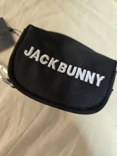 ブラック ゴルフボールケース ジャックバニーbyパーリーゲイツ 新品 ポーチ