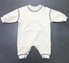 ベビー スウェットロンパース 66cm クリーム（70サイズ程度）