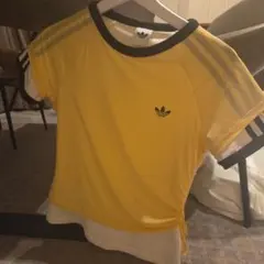 adidas 半袖Tシャツ イエロー