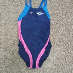 Mizuno 女の子用スクール水着 100cm~ ネイビー/ピンク
