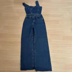 GRL ダークブルー デニムサロペット