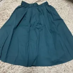earth music&ecology ダークグリーン フレアスカート F
