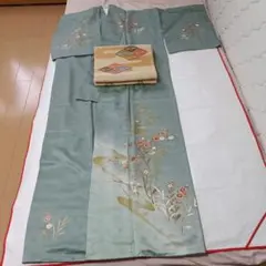 プロフ必読☆希少☆夏着物☆絽☆総刺繍☆一つ紋 - メルカリ