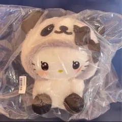 パンダハローキティBIGぬいぐるみブラック①オンクレ獲得景品　新品タグ付き未開封