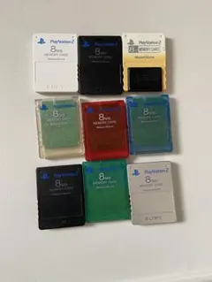 PlayStation 2 メモリーカード 8MB 9個セット