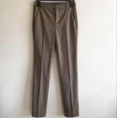 ZARA チェック　パンツ　スラックス　テーパード