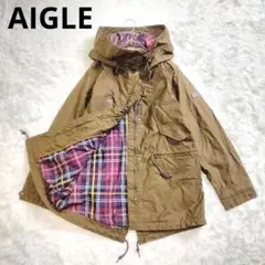 【美品✨️】AIGLE エーグル マウンテンパーカー レトロスター ナイロン 緑