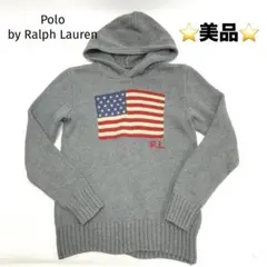 ☆美品☆POLO RALPH LAUREN キッズ ニットパーカー サイズM